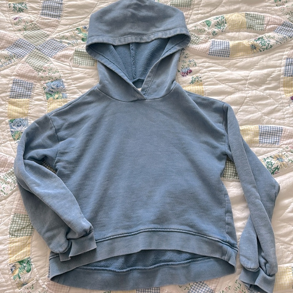Tucker & Tate blue sweatshirt hoodie, slub cotton high low style
